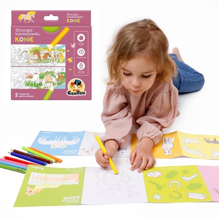 CzuCzu, Dłuuugie kolorowanki. Konie 4+