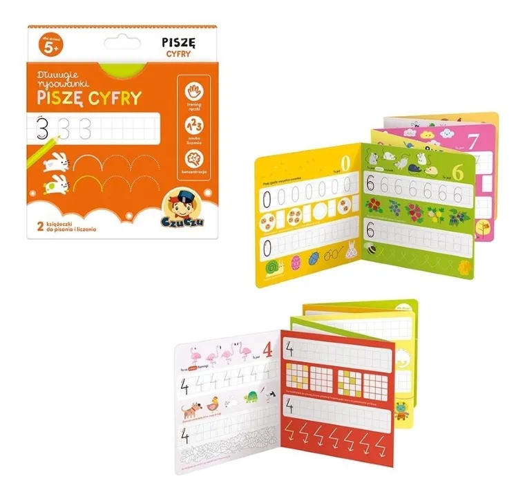 CzuCzu, Dłuuugie rysowanki, Piszę cyfry, 5+