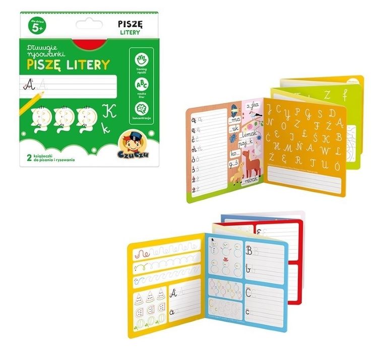 CzuCzu, Dłuuugie rysowanki, Piszę litery, 5+