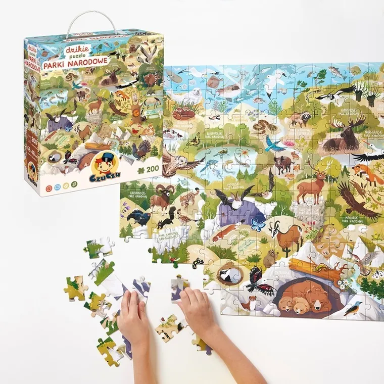 CzuCzu, Dzikie puzzle, Parki Narodowe, 200 elementów, 6+