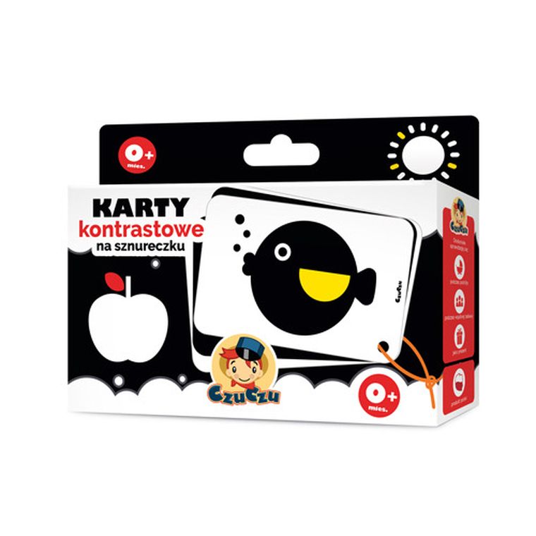 CzuCzu, Karty kontrastowe na sznureczku, 0 m-cy +