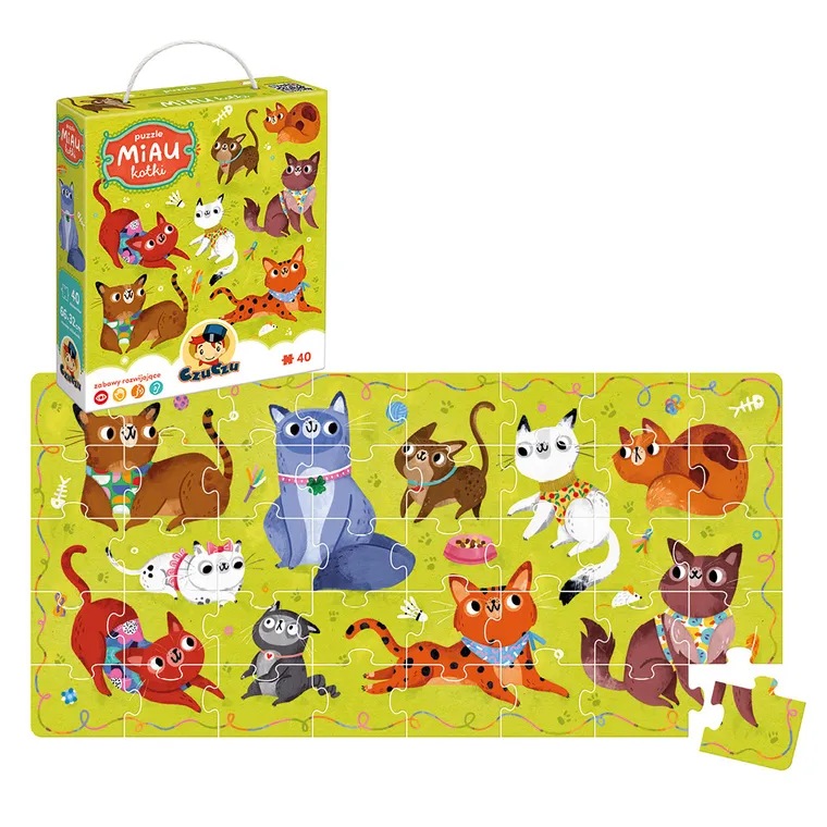 CzuCzu, Miau Kotki. puzzle, 40 elementów, 3+