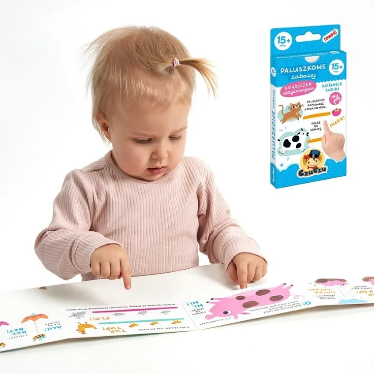 CzuCzu, Paluszkowe zabawy, książeczka harmonijka, 15m+