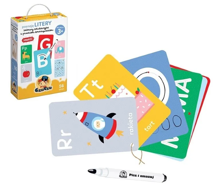 CzuCzu, Poznaję litery, Zabawy edukacyjne z pisakiem zmazywakiem