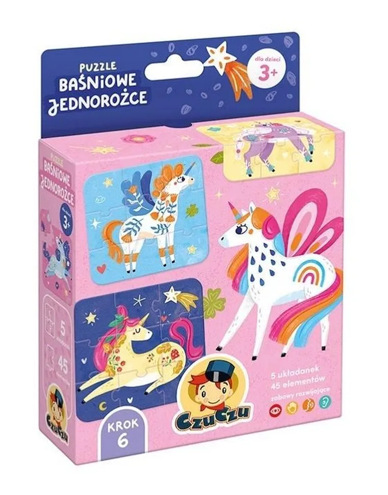 CzuCzu, puzzle, Baśniowe Jednorożce 3+