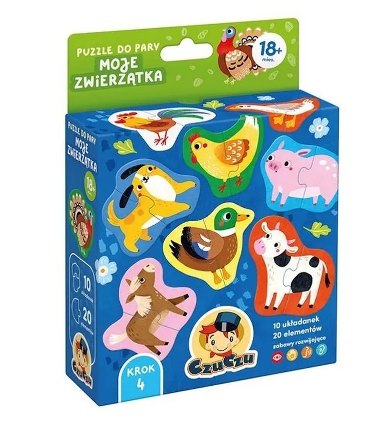 CzuCzu, puzzle do pary, Moje Zwierzątka, 18m+