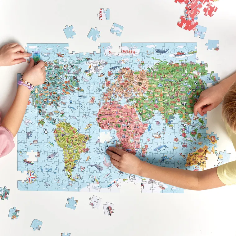 CzuCzu, puzzle odkrywcy, Mapa świata, 300 elementów