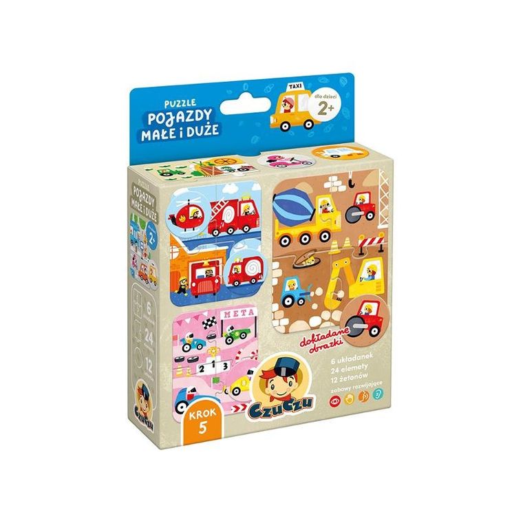 CzuCzu, puzzle, Pojazdy małe i duże