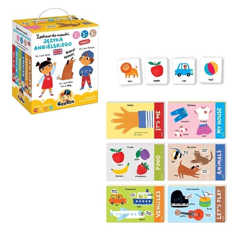 CzuCzu, zestaw do nauki języka angielskiego dla dzieci, 1, 2, 3+