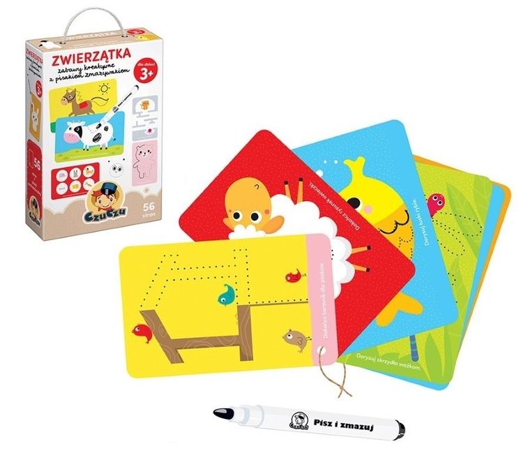 CzuCzu, Zwierzątka, zabawy kreatywne z pisakiem zmazywakiem