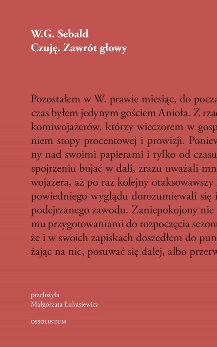 Czuję. Zawrót głowy Sebald