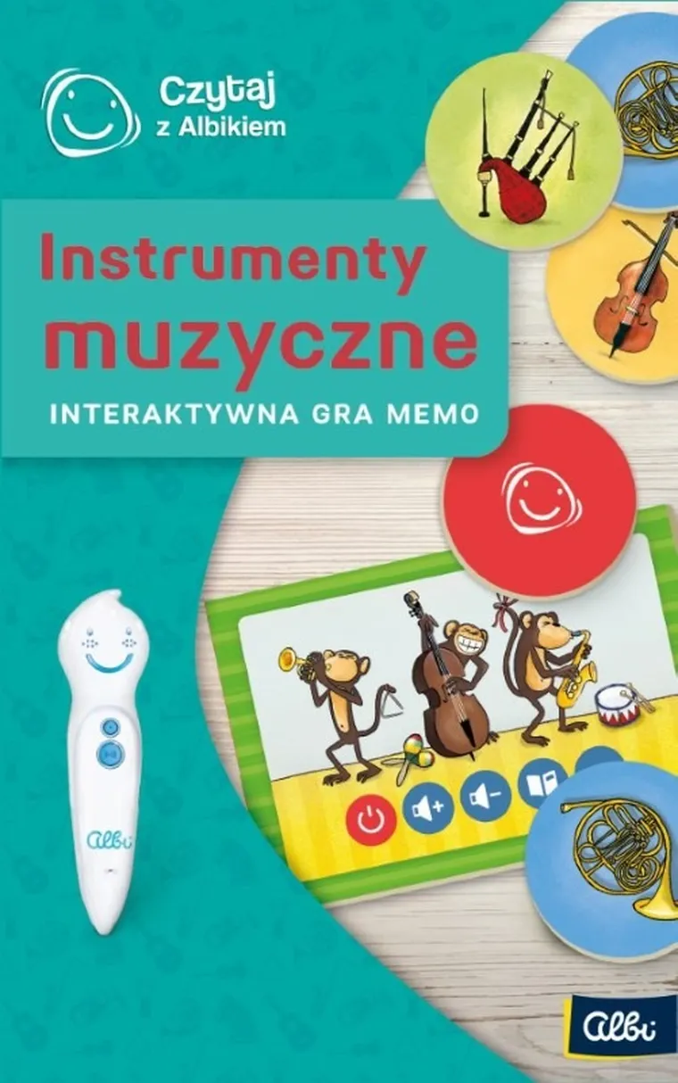Czytaj z Albikiem. Instrumenty muzyczne. Interaktywna gra memo