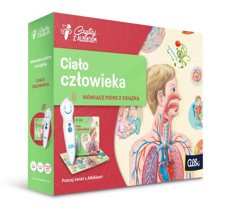 Czytaj z Albikiem. Pakiet: Mówiące pióro Albik + Ciało człowieka