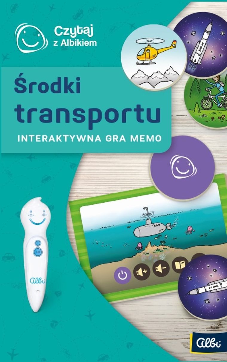 Czytaj z Albikiem. Środki transportu. Interaktywna gra memo