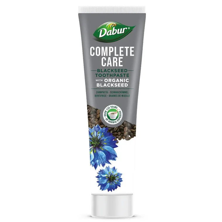 Dabur, Complete Care Blackseed Toothpaste, węglowa pasta do zębów z Organiczną Czarnuszką, 100 ml