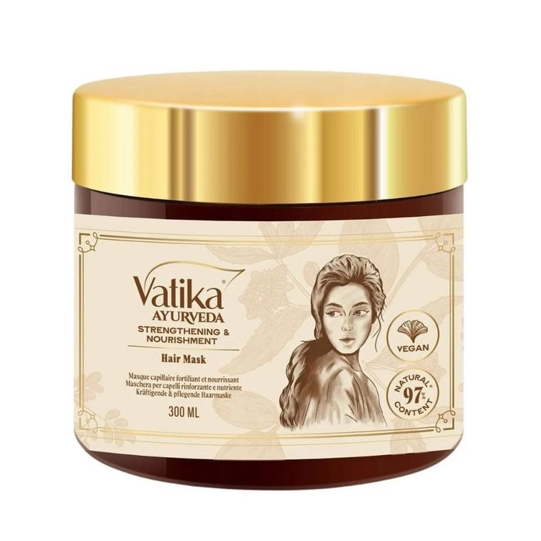 Dabur Vatika, Ayurveda, wzmacniająco-odżywcza maska do włosów, 300 ml