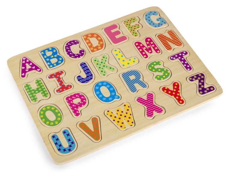 Daffi, alfabet, układanka drewniana, 26 elementów