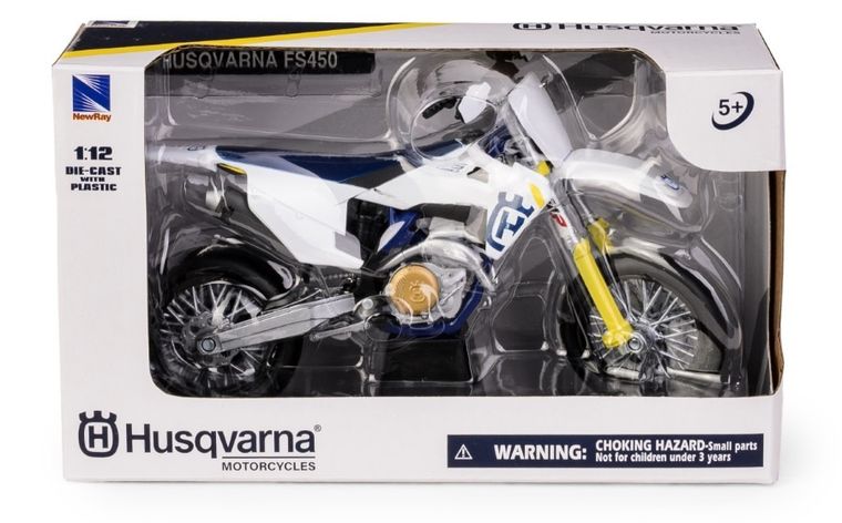 Daffi, Husqvarna FS450 2019, motocykl, model metalowy, 1:12
