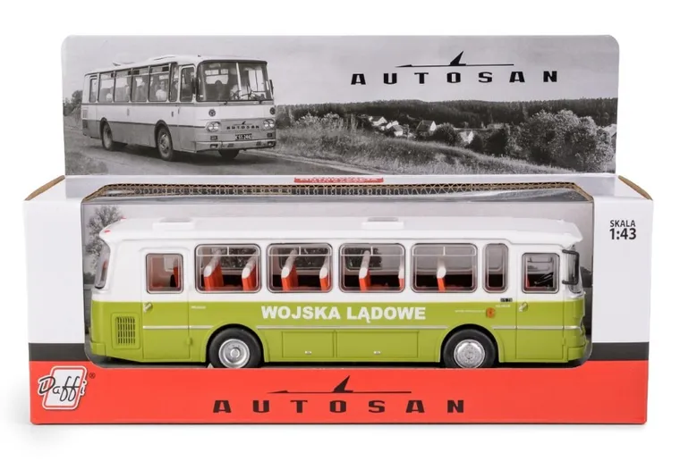 Daffi, Kolekcja Polskiej Motoryzacji, Autosan H9-20, autobus wojskowy, model pojazdu, 1:43