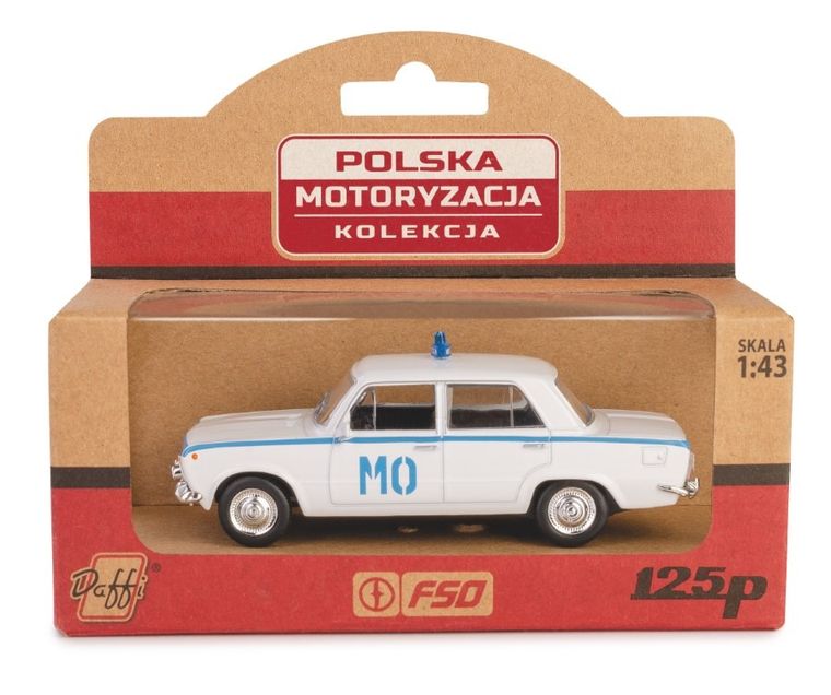 Daffi, Kolekcja Polskiej Motoryzacji, Fiat 125p MO, pojazd, model metalowy, 1:43