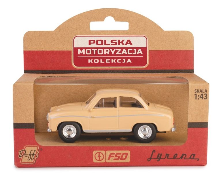 Daffi, Kolekcja Polskiej Motoryzacji, Syrena 104, pojazd, model metalowy, beżowy, 1:43