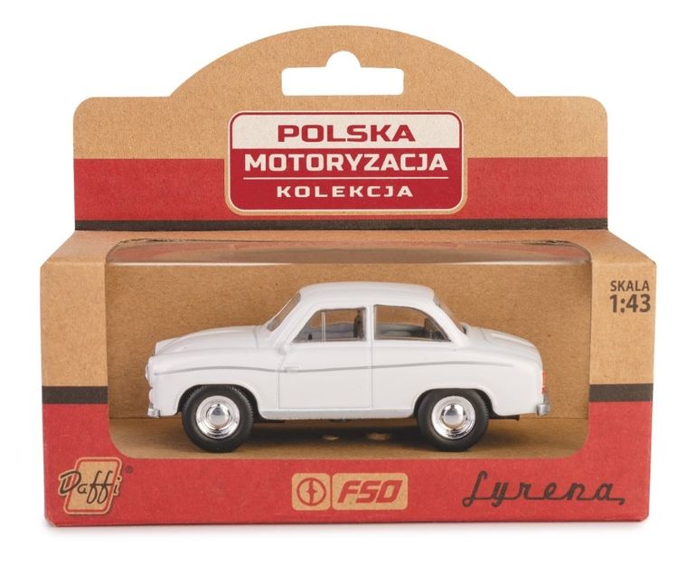 Daffi, Kolekcja Polskiej Motoryzacji, Syrena 104, pojazd, model metalowy, biały, 1:43