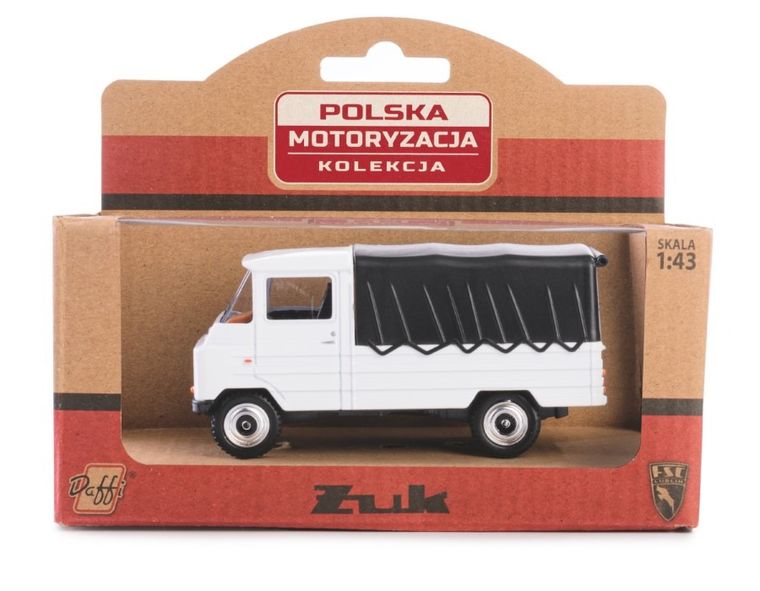 Daffi, Kolekcja Polskiej Motoryzacji, Żuk, pojazd, model metalowy, biały, 1:43