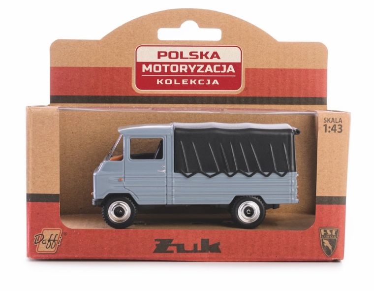 Daffi, Kolekcja Polskiej Motoryzacji, Żuk, pojazd, model metalowy, szary, 1:43