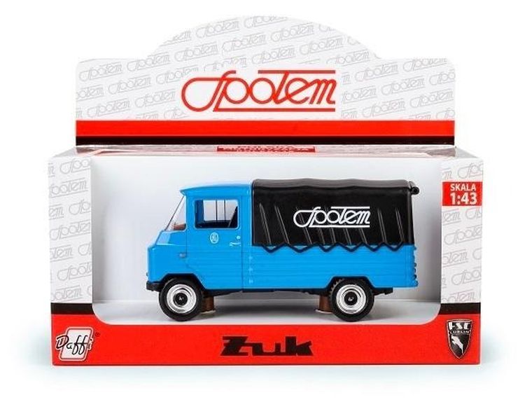 Daffi, Kolekcja Polskiej Motoryzacji, Żuk Społem, pojazd, model metalowy, niebieski, 1:43