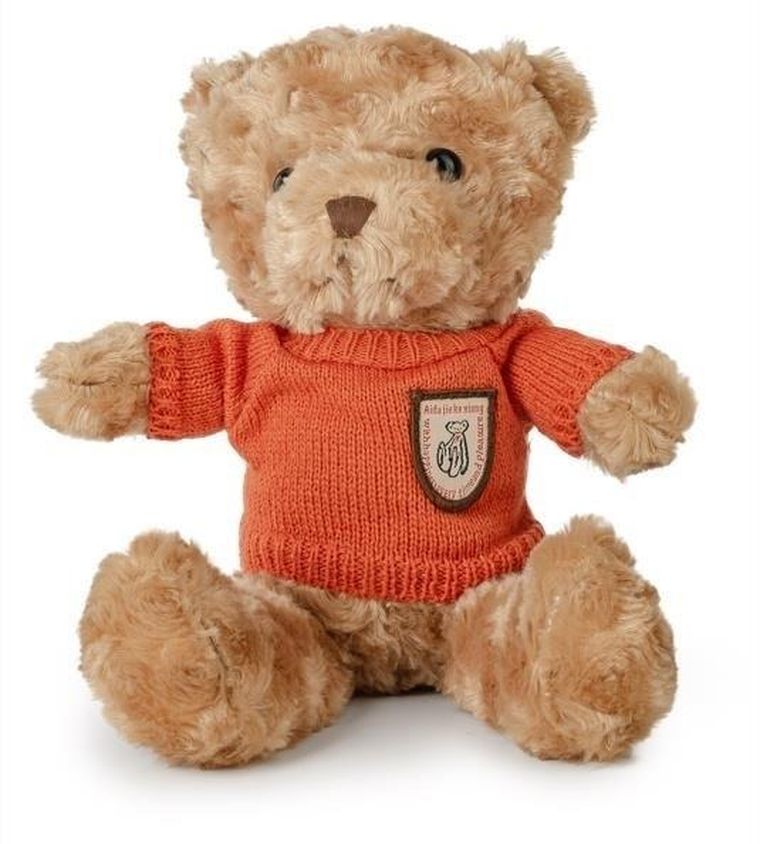 Daffi, Miś w sweterku, maskotka, pomarańczowy, 22 cm