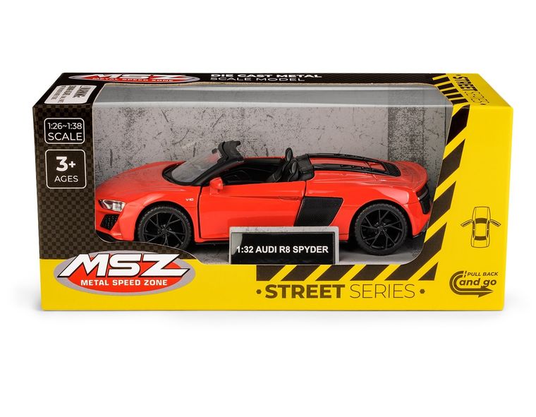 Daffi, MSZ, Audi R8 Spyder, pojazd, model metalowy, czerwony, 1:32