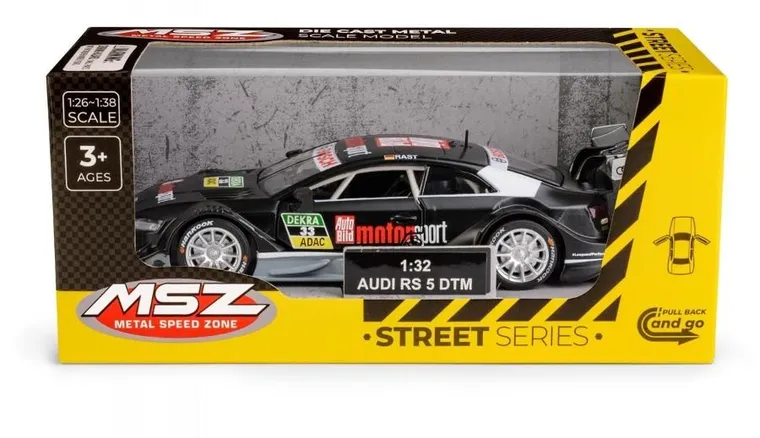 Daffi, MSZ, Audi RS 5 DTM, pojazd, model metalowy, czarny, 1:32