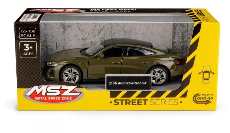 Daffi, MSZ, Audi RS E-Tron GT, pojazd, model metalowy, brązowy, 1:36