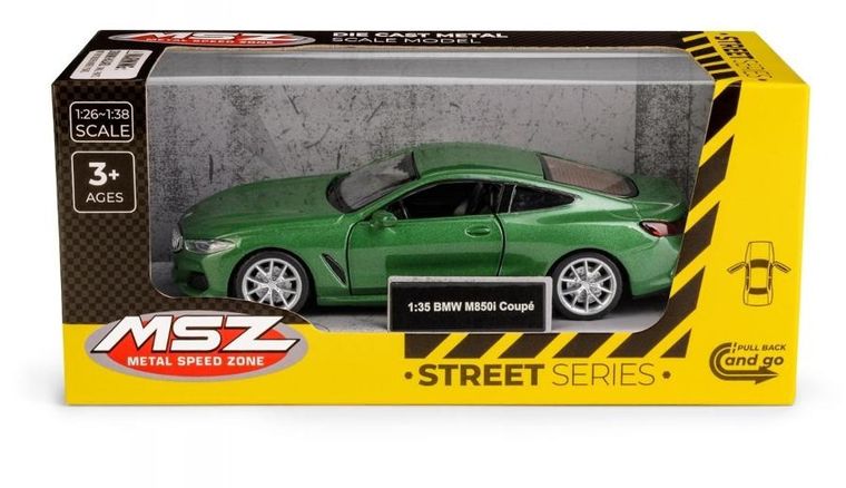 Daffi, MSZ, BMW M850i Coupé, pojazd, model metalowy, zielony, 1:35