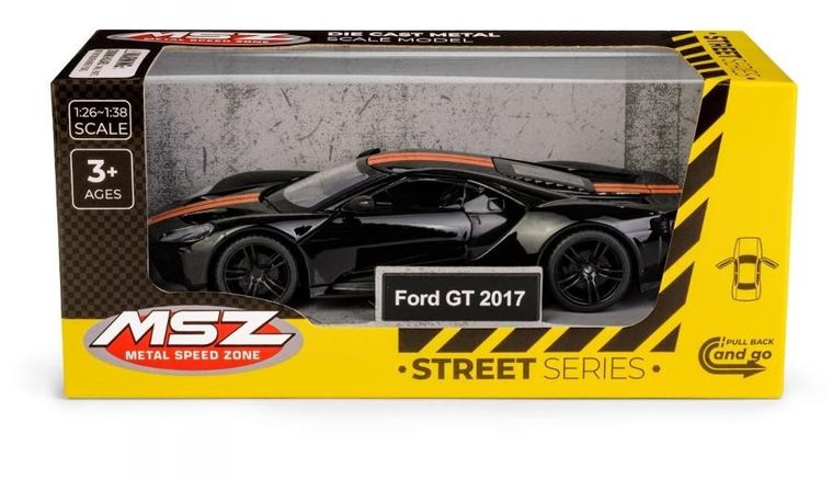Daffi, MSZ, Ford GT 2017, pojazd, model metalowy, czarny, 1:32