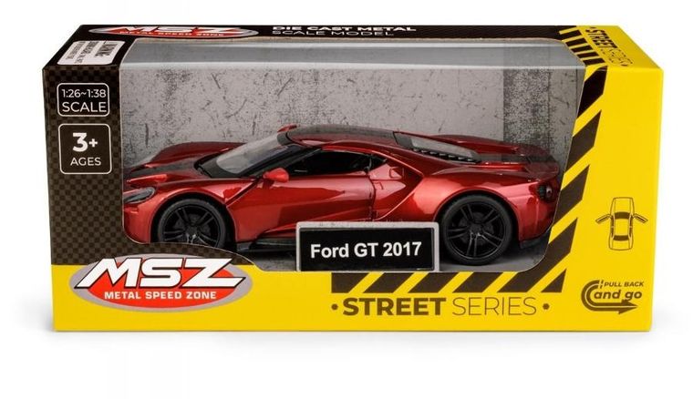 Daffi, MSZ, Ford GT 2017, pojazd, model metalowy, czerwony, 1:32