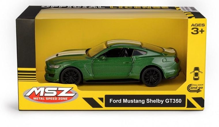 Daffi, MSZ, Ford Mustang Shelby GT350, pojazd, model metalowy, zielony, 5"