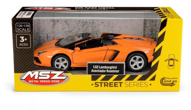 Daffi, MSZ, Lamborghini Aventador Roadster, pojazd, model metalowy, pomarańczowy, 1:32