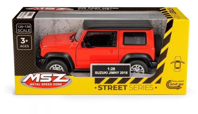 Daffi, MSZ, Suzuki Jimny, pojazd, model metalowy, czerwony, 1:26