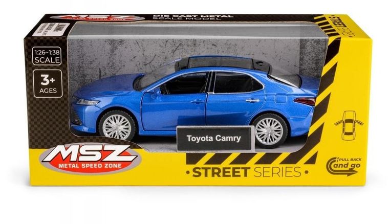 Daffi, MSZ, Toyota Camry, pojazd, model metalowy, niebieski, 1:34