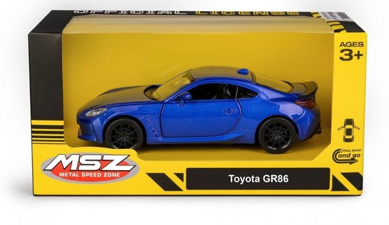 Daffi, MSZ, Toyota GR86, pojazd, model metalowy, niebieski, 5"