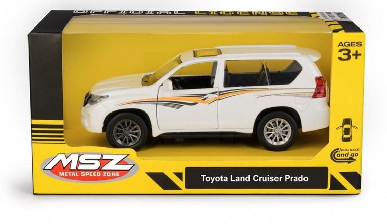 Daffi, MSZ, Toyota Land Cruiser Prado, pojazd, model metalowy, biały, 5"