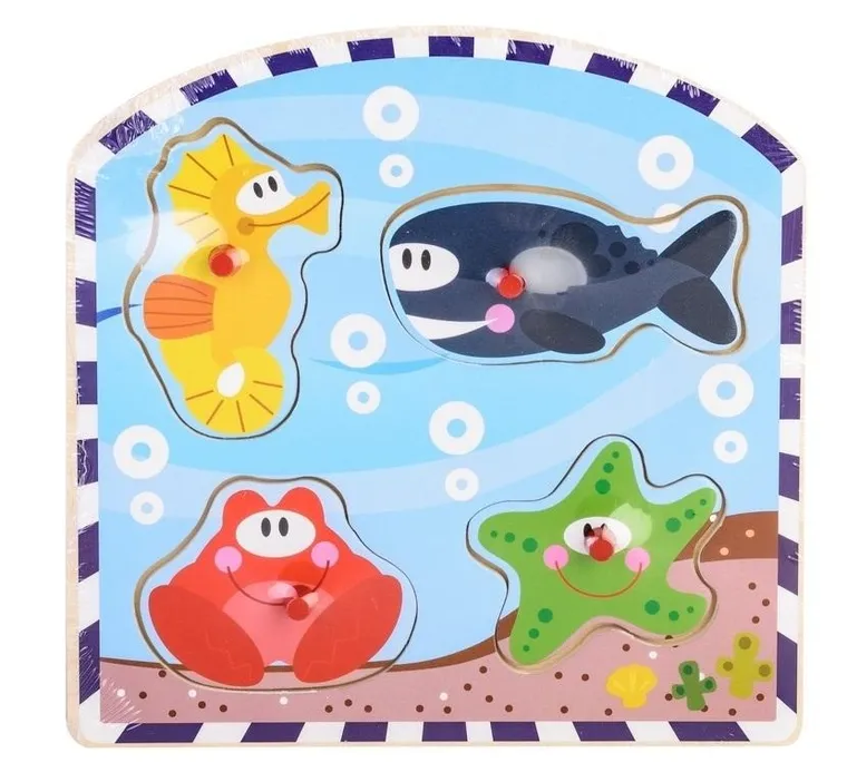 Daffi, podwodny świat, układanka z uchwytami