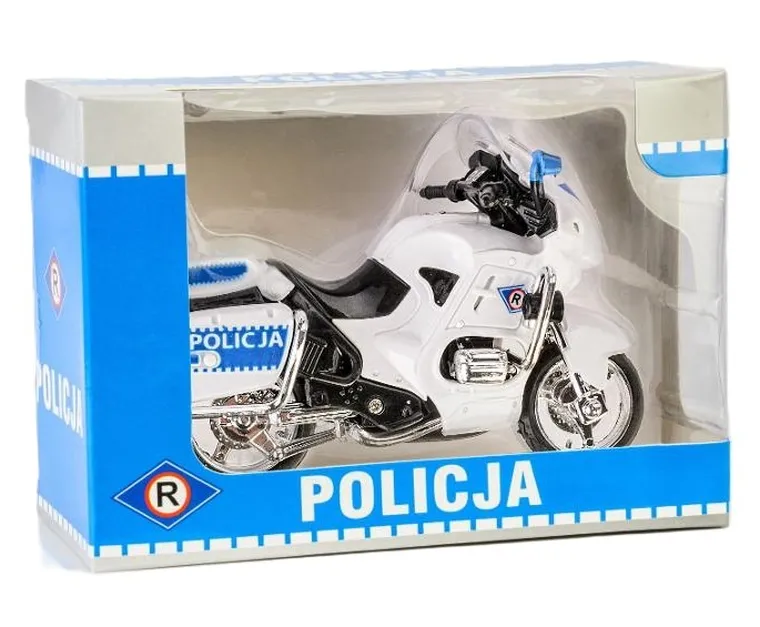 Daffi, Policja, motocykl, model pojazdu, model metalowy, 1:18