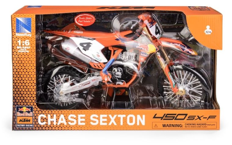 Daffi, Red Bull KTM 450 SX-F No.1 Rider: Chase Sexton 2024, motocykl, model metalowy, 1:6
