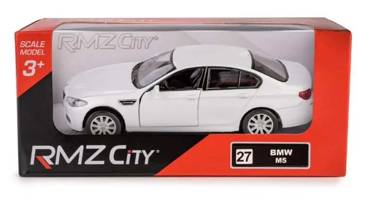 Daffi, RMZ City, BMW M5, pojazd, model metalowy, biały, 1:32