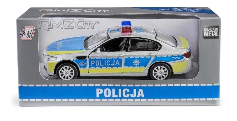 Daffi, RMZ City, BMW M5, policja, pojazd, model metalowy, 1:32