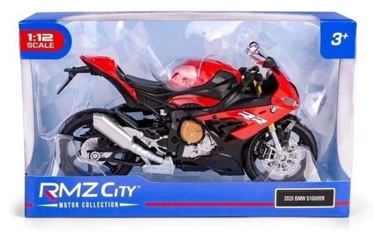 Daffi, RMZ City, BMW S1000RR 2020 (Regular), motocykl, model metalowy, czerwony, 1:12
