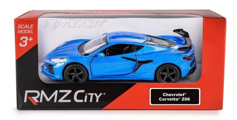 Daffi, RMZ City, Chevrolet Corvette Z06 niebieski, pojazd, model metalowy, 1:32