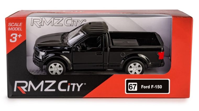 Daffi, RMZ City, Ford F150 2018, pojazd, model metalowy, czarny, 1:32